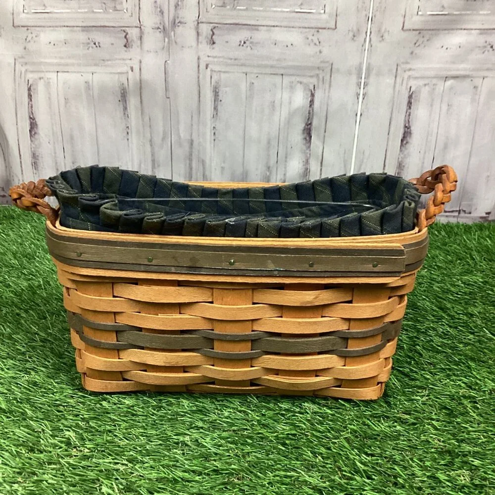 Longaberger Baskets Bread Handwoven Basket USA Made Lined